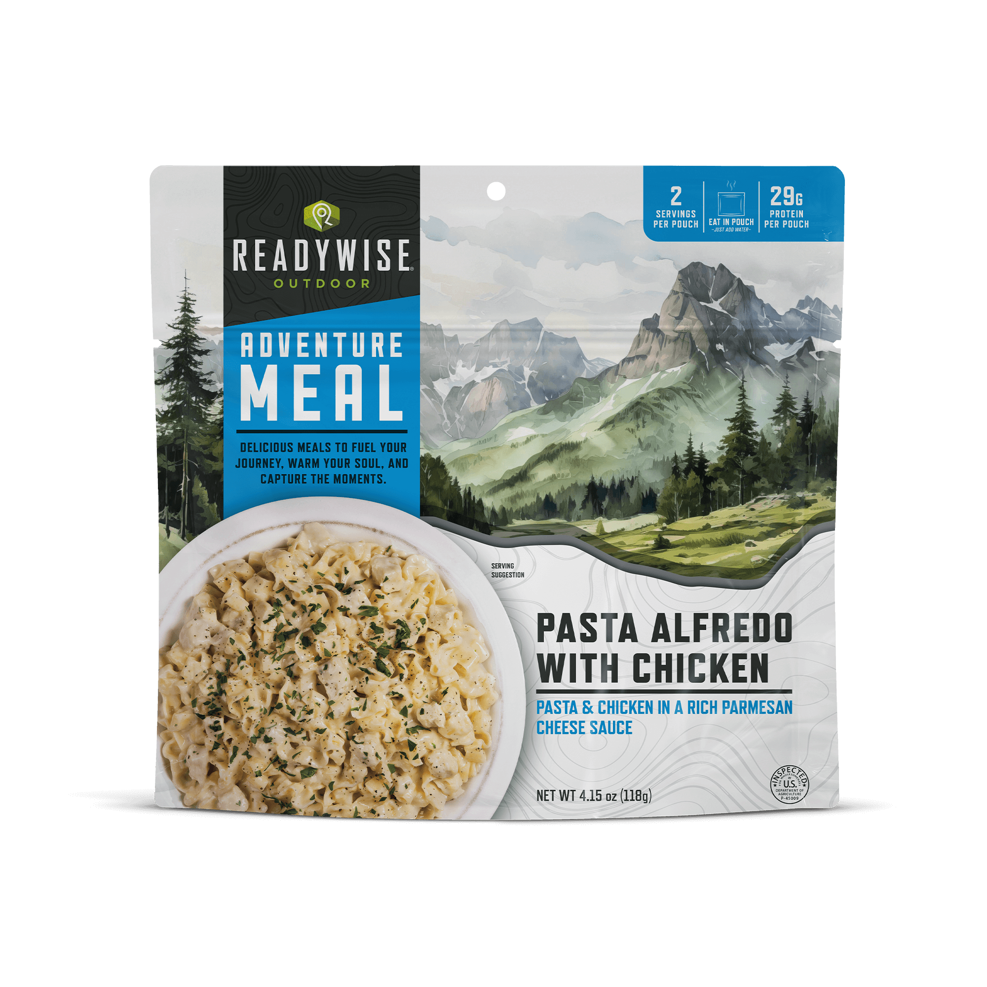 Pasta Alfredo with Chicken Camping Meal – ReadyWise Outdoor