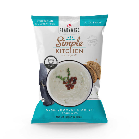 ReadyWise Simple Kitchen clam chowder starter soup mix vegetarian gluten free pouch