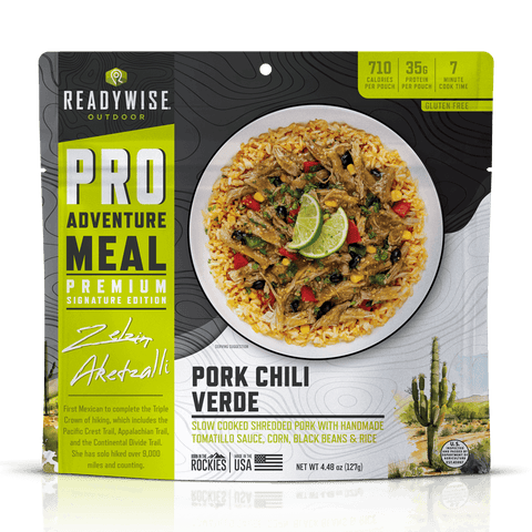 Pork Chili Verde: Zelzin Aketzalli's Signature Edition Pro Meal. A savory blend of tender pork, slow-cooked in a flavorful green chili sauce. 