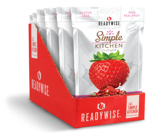 ReadyWise Simple Kitchen strawberries and yogurt 6-pack in red retail display box