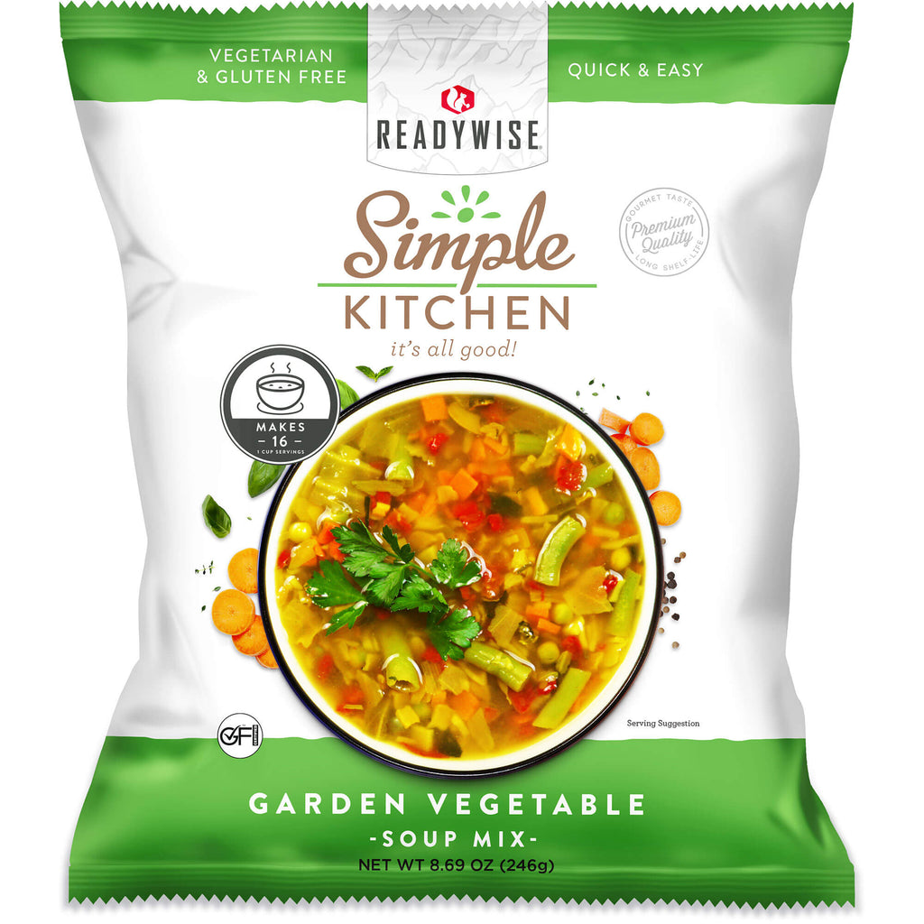ReadyWise Simple Kitchen Garden Vegetable Soup Mix vegetarian gluten free pouch