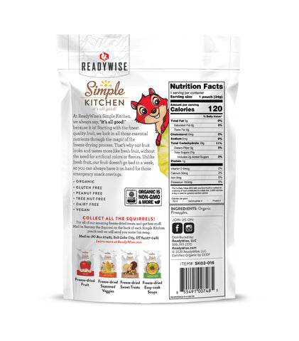 Simple Kitchen Organic Freeze-Dried Pineapples